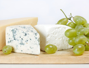 Cheese  on woodboard