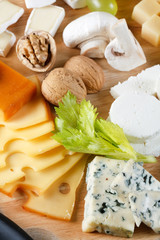 big group of cheeses