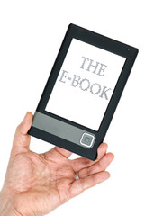 Hand holding E-book gadget