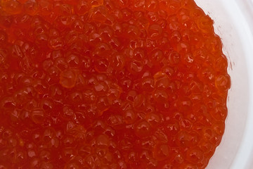 background from red caviar