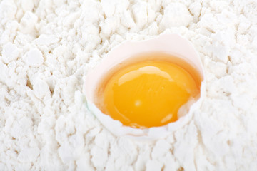 egg with flour.