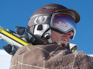 skieur heureux