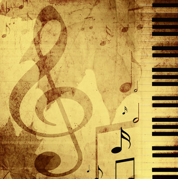 Background with musical symbols