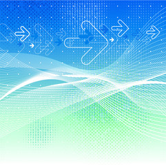 Abstract background with arrows.