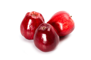 three red apples