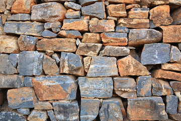 Grey stone wall. Texture.