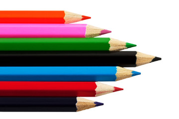 Color pencils isolated on white