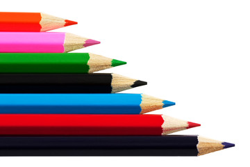 Color pencils isolated on white