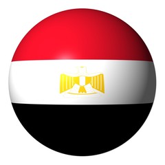 Obraz premium Egyptian flag sphere isolated on white illustration