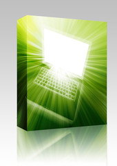 Glowing notebook technology box package