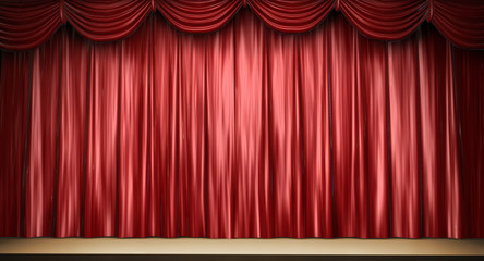 Red theater curtain