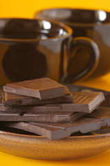 Dark chocolate and coffee