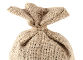 Canvas bag isolated on white