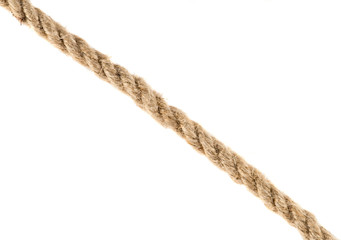Closeup of a rope isolated on white