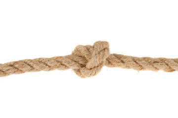 Rope with the knot isolated on white