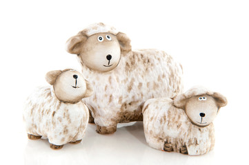 Sheep with lambs