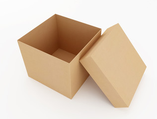open cardboard box