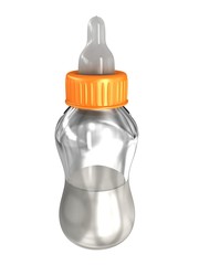 Baby bottle isolated on white