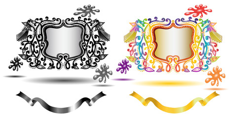 paint glossy banner icon