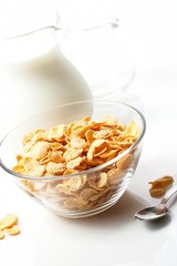 Breakfast with corn-flakes