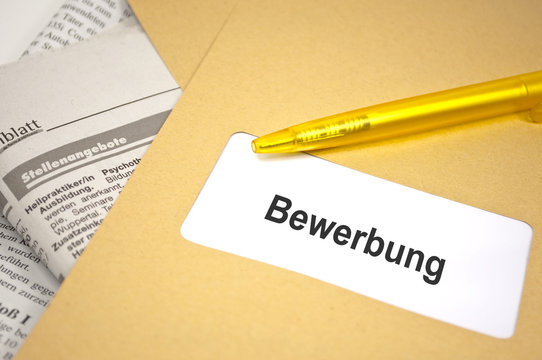 Umschlag mit Bewerbung