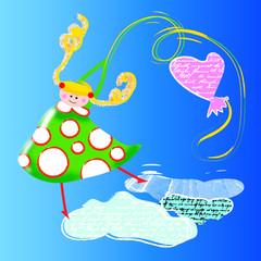 BAMBINA TRA LE NUVOLE