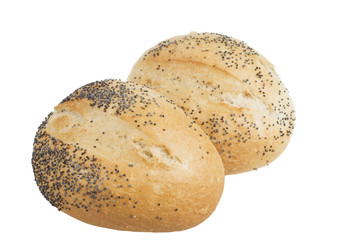 Fresh bread food over white background