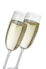 Two wineglasses of champagne