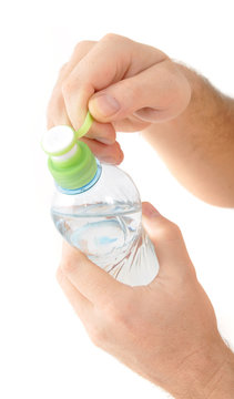 water in plastic bottle