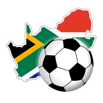 fussball mit südafrika-karte I