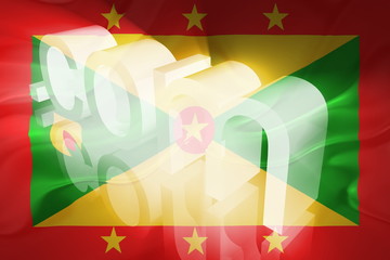 Flag of Grenada wavy www internet
