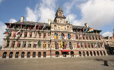 Foto op Canvas Antwerp City Hall © Jan Kranendonk