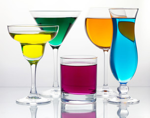Many color cocktails
