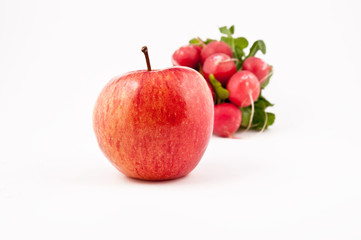 Apple fruit and radish
