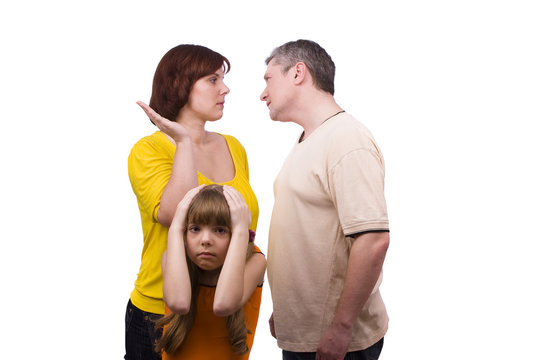Parents swear, and children suffer.Conflict in a family