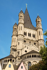 Fototapeta na wymiar Great Saint Martin Church in Cologne