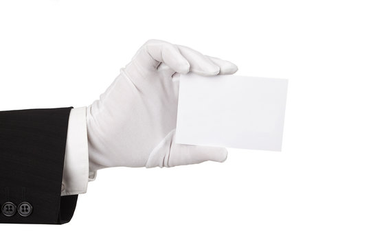 Verkaufshelfer - Serie wei&szlig;e Handschuhe