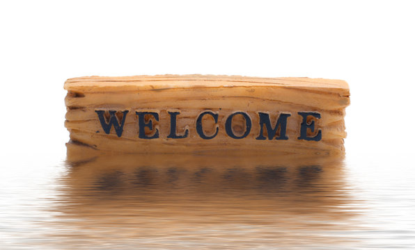 The decorative tablet: welcome