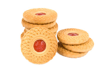 Biscuits with fruit jam