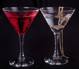 two glasses of cocktails