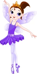 Photo sur Plexiglas Fées et elfes (Série ballerines couleurs arc-en-ciel). Ballerine Violette