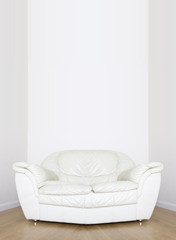 white sofa or settee in living room