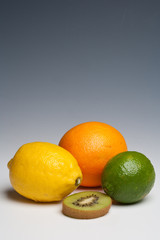 Citrus fruits orange lemon lime