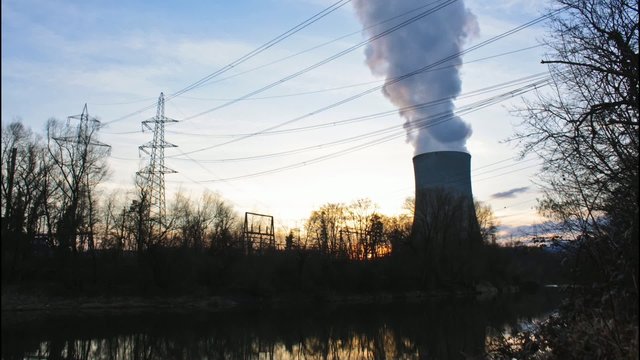 TIMELAPSE - Sunset @ AKW, NPP, Schweiz