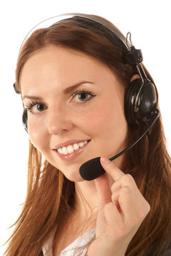 Portrait of call center operator