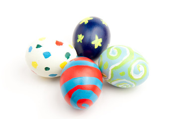 Four Colorful Easter Eggs