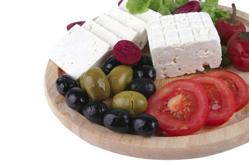 white cheese served on plate