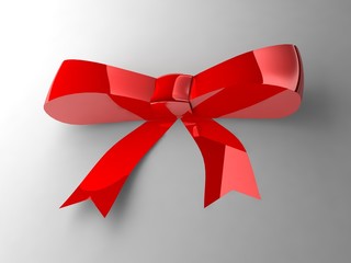 Red bow isolated