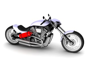 modern motorcycle isolated on white background
