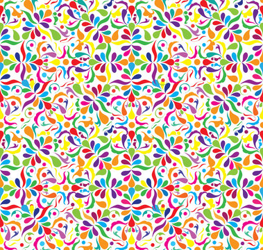 Bright seamless patten with little components, vector ilustraton